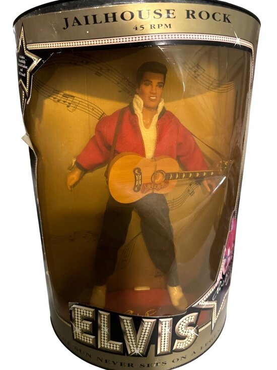 Hasbro Other - Elvis Presley Jailhouse Rock 12" Collectible Doll W/ Guitar & Stand In Box